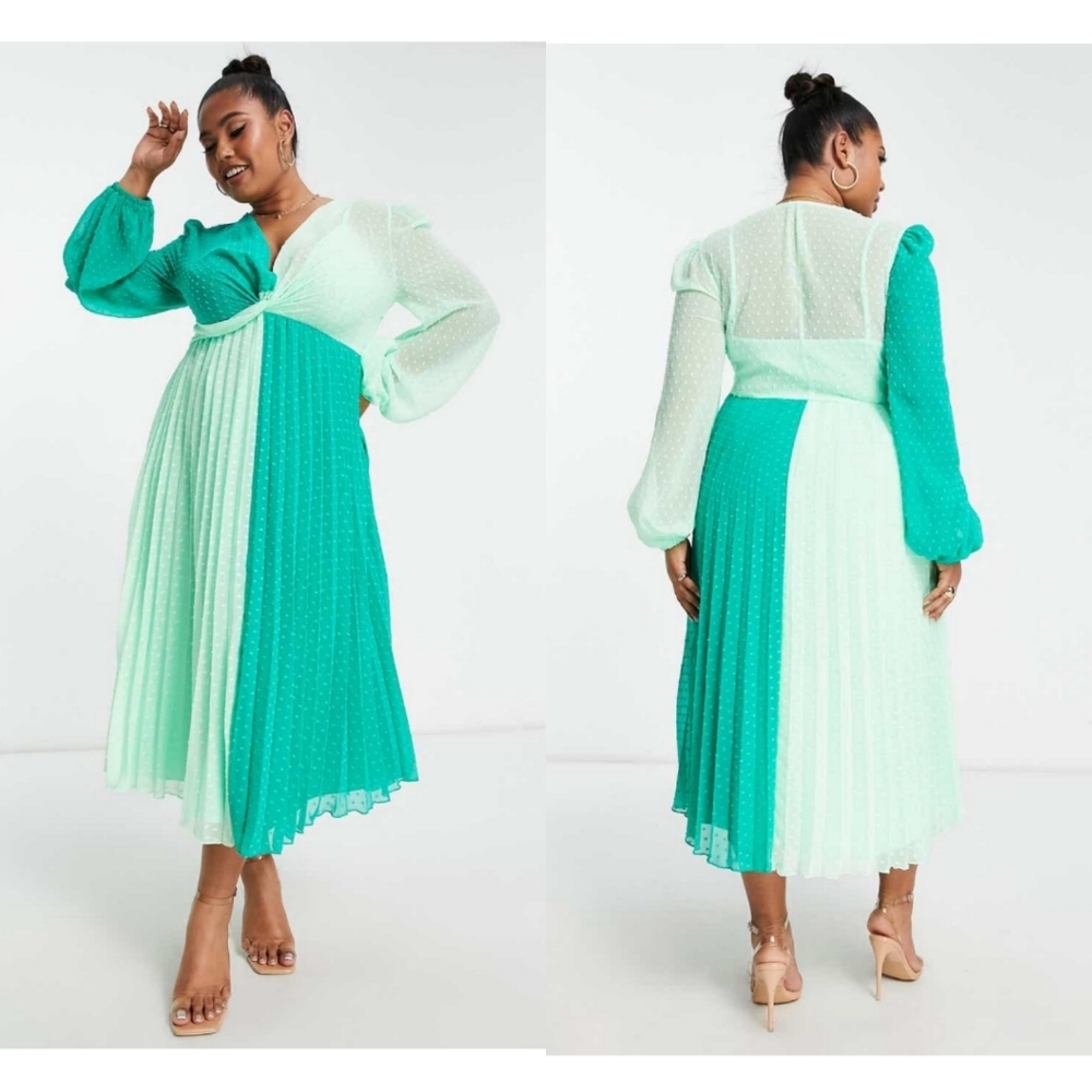 ASOS Curve Color Block Dress NWT SZ 24